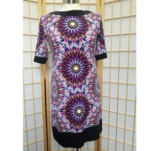 Maggy London Geometric Print Dress Size 4 Petite